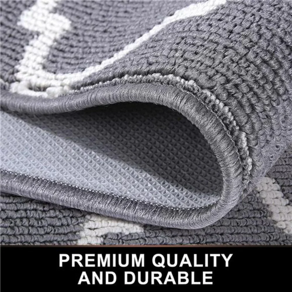20x32, Non-Slip Absorbent Entrance Rug, Machine Washable Floor Mat, Grey